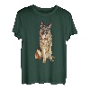 Realistisches Foto wie Deutscher Schäferhund mit Zunge heraus T-Shirt