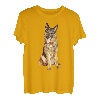 Realistisches Foto wie Deutscher Schäferhund mit Zunge heraus T-Shirt