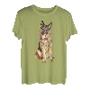 Realistisches Foto wie Deutscher Schäferhund mit Zunge heraus T-Shirt
