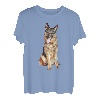 Realistisches Foto wie Deutscher Schäferhund mit Zunge heraus T-Shirt