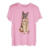 Realistisches Foto wie Deutscher Schäferhund mit Zunge heraus T-Shirt