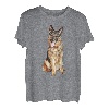 Realistisches Foto wie Deutscher Schäferhund mit Zunge heraus T-Shirt