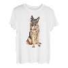 Realistisches Foto wie Deutscher Schäferhund mit Zunge heraus T-Shirt