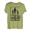 Herren Stolzer Papa von 2 Kinder Vater Vintage Vatertagdesign T-Shirt