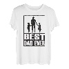 Herren Stolzer Papa von 2 Kinder Vater Vintage Vatertagdesign T-Shirt