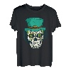 St Patrick Day Totenkopf Kleeblatt Hut T-Shirt