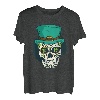 St Patrick Day Totenkopf Kleeblatt Hut T-Shirt