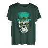 St Patrick Day Totenkopf Kleeblatt Hut T-Shirt