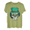 St Patrick Day Totenkopf Kleeblatt Hut T-Shirt