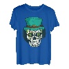 St Patrick Day Totenkopf Kleeblatt Hut T-Shirt