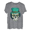 St Patrick Day Totenkopf Kleeblatt Hut T-Shirt