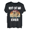 Best Cat Dad Ever bester katzenpapa Dabbing Cat Siamkatze T-Shirt