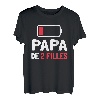 Herren Papa mit 2 Töchtern, Geschenk für Vatertag T-Shirt