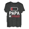 Herren Papa mit 2 Töchtern, Geschenk für Vatertag T-Shirt
