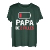Herren Papa mit 2 Töchtern, Geschenk für Vatertag T-Shirt