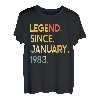 40 Jahre Vintage Legend seit Januar 1983 40. Geburtstag T-Shirt