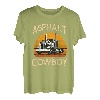 Lkw-Zugmaschine Lkw-Fahrer Konstruktion Asphalt Cowboy T-Shirt