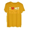 I Heart Hot Moms MILFs Gifts Red Heart Design Love Mom T-Shirt