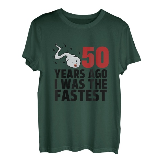50 Years Ago I Was The Fastest Funny Age Geburtstagsgeschenk T-Shirt