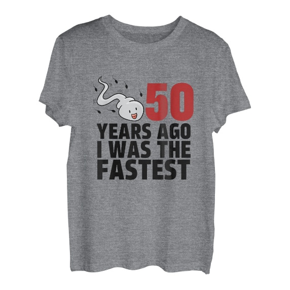 50 Years Ago I Was The Fastest Funny Age Geburtstagsgeschenk T-Shirt