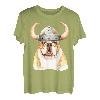 Wikinger Aquarell | Englische Bulldogge T-Shirt