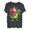 Dinosaurier Weihnachten Shirt Dino Kinder Jungen Kleinkind Weihnachtsmann Männer T-Shirt