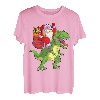 Dinosaurier Weihnachten Shirt Dino Kinder Jungen Kleinkind Weihnachtsmann Männer T-Shirt