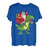 Dinosaurier Weihnachten Shirt Dino Kinder Jungen Kleinkind Weihnachtsmann Männer T-Shirt