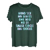 Good Sex No Stress One Boo No Ex (Rückenprint) Rap Spruch T-Shirt