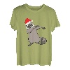 Dabbing Raccoon Weihnachtsmann-Mütze Dab Dance Waschbär T-Shirt