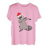 Dabbing Raccoon Weihnachtsmann-Mütze Dab Dance Waschbär T-Shirt