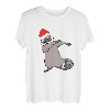Dabbing Raccoon Weihnachtsmann-Mütze Dab Dance Waschbär T-Shirt
