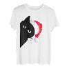 Weihnachtsmann-Katze, lustige schwarze Katze in Weihnachtsmütze X-Mas T-Shirt