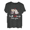 Eule Eulenpaar Valentinstag Liebe Verliebt Herz Geschenk T-Shirt