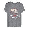 Eule Eulenpaar Valentinstag Liebe Verliebt Herz Geschenk T-Shirt