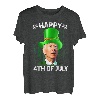 Alles Gute zum 4. Juli Verwirrt Lustiger Joe Biden St. Patricks Day T-Shirt