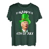 Alles Gute zum 4. Juli Verwirrt Lustiger Joe Biden St. Patricks Day T-Shirt