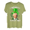 Alles Gute zum 4. Juli Verwirrt Lustiger Joe Biden St. Patricks Day T-Shirt