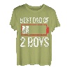 Best Dad Daddy Vater Papa 2 Boys Jungs Zwillinge T-Shirt