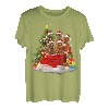 Irischer Setter Weihnachtspyjama, Weihnachtsmann-Tasche T-Shirt