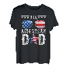 Dad A Real American Hero USA Flagge 4. Juli Amerika Vater T-Shirt