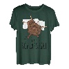 Offizielles Schlafshirt Schottisches Hochlandrind Kuh T-Shirt