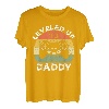 Leveled Up to Daddy Bald wird Papa Vater Geschenk T-Shirt
