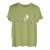 Mama Familie 2021 Lustig Bester Dad der Welt Herzschlag T-Shirt
