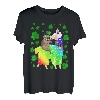 Faultier Riding Lama Einhorn Kleeblatt St. Patricks Day Kleeblatt T-Shirt