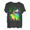 Faultier Riding Lama Einhorn Kleeblatt St. Patricks Day Kleeblatt T-Shirt