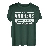 Andreas Name Lustiger Spruch Shirt Vorname Geschenk