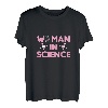 Damen Woman In Science Scientist Chemistry Biology Mathematik T-Shirt
