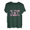 Damen Woman In Science Scientist Chemistry Biology Mathematik T-Shirt