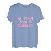 Damen Woman In Science Scientist Chemistry Biology Mathematik T-Shirt